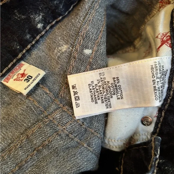 True Religion Black and White Denim Jeans - Picture 6 of 7
